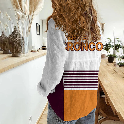 2023 Brisbane Broncos NRL Women Casual Shirt No2 LT9