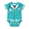 New Zealand Nurses Week Baby Onesie Maori Kowhaiwhai Cyan Tribal