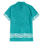 New Zealand Nurses Week Hawaiian Shirt Maori Kowhaiwhai Cyan Tribal