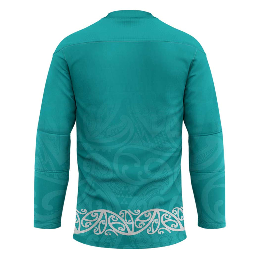 New Zealand Nurses Week Hockey Jersey Maori Kowhaiwhai Cyan Tribal