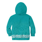 New Zealand Nurses Week Kid Hoodie Maori Kowhaiwhai Cyan Tribal