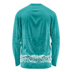 New Zealand Nurses Week Long Sleeve Shirt Maori Kowhaiwhai Cyan Tribal