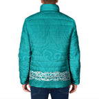 New Zealand Nurses Week Padded Jacket Maori Kowhaiwhai Cyan Tribal