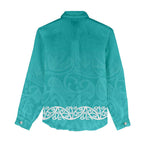 New Zealand Nurses Week Women Casual Shirt Maori Kowhaiwhai Cyan Tribal