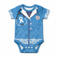 New Zealand Nurses Week Baby Onesie Maori Kowhaiwhai Blue Tribal