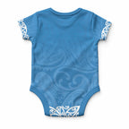 New Zealand Nurses Week Baby Onesie Maori Kowhaiwhai Blue Tribal