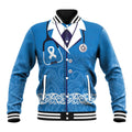 New Zealand Nurses Week Baseball Jacket Maori Kowhaiwhai Blue Tribal