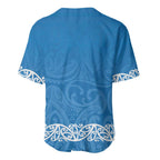 New Zealand Nurses Week Baseball Jersey Maori Kowhaiwhai Blue Tribal