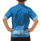 New Zealand Nurses Week Hawaiian Shirt Maori Kowhaiwhai Blue Tribal
