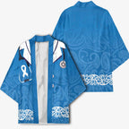 New Zealand Nurses Week Kimono Maori Kowhaiwhai Blue Tribal