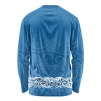 New Zealand Nurses Week Long Sleeve Shirt Maori Kowhaiwhai Blue Tribal