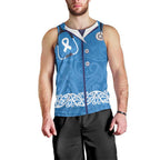 New Zealand Nurses Week Men Tank Top Maori Kowhaiwhai Blue Tribal