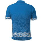 New Zealand Nurses Week Polo Shirt Maori Kowhaiwhai Blue Tribal