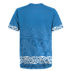 New Zealand Nurses Week Rugby Jersey Maori Kowhaiwhai Blue Tribal