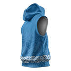 New Zealand Nurses Week Sleeveless Hoodie Maori Kowhaiwhai Blue Tribal