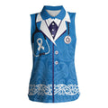 New Zealand Nurses Week Women Sleeveless Polo Shirt Maori Kowhaiwhai Blue Tribal