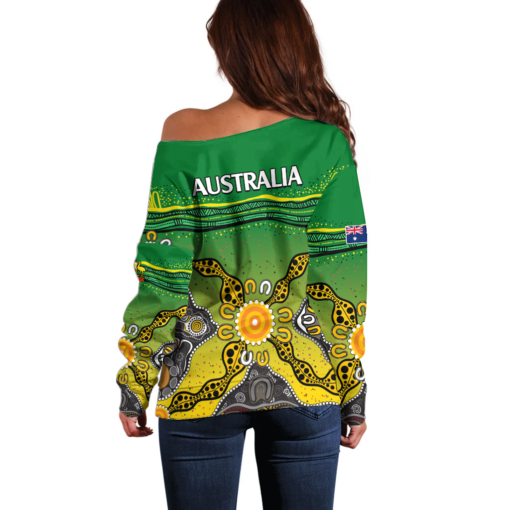 australia-cricket-off-shoulder-sweater-aboriginal-dots-style
