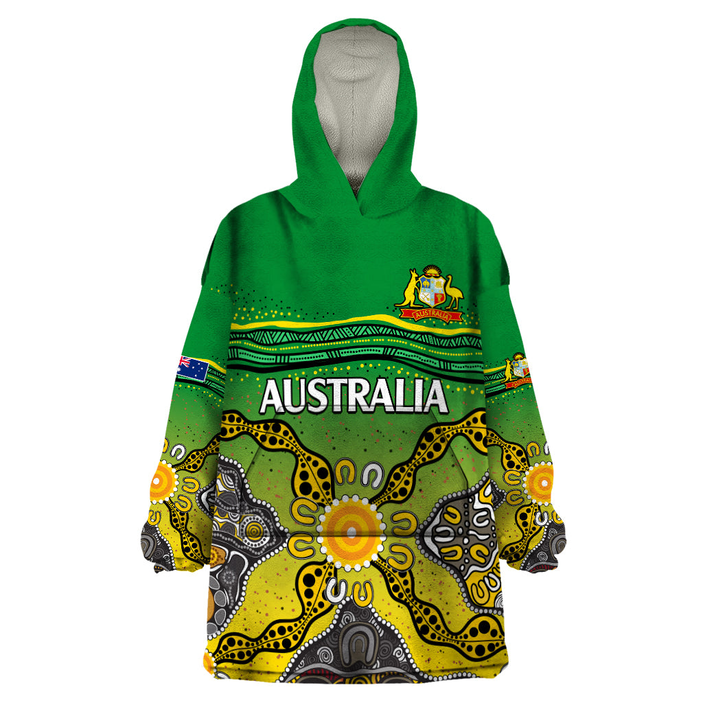 australia-cricket-wearable-blanket-hoodie-aboriginal-dots-style