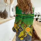 Australia Cricket Women Casual Shirt Aboriginal Dots Style LT9