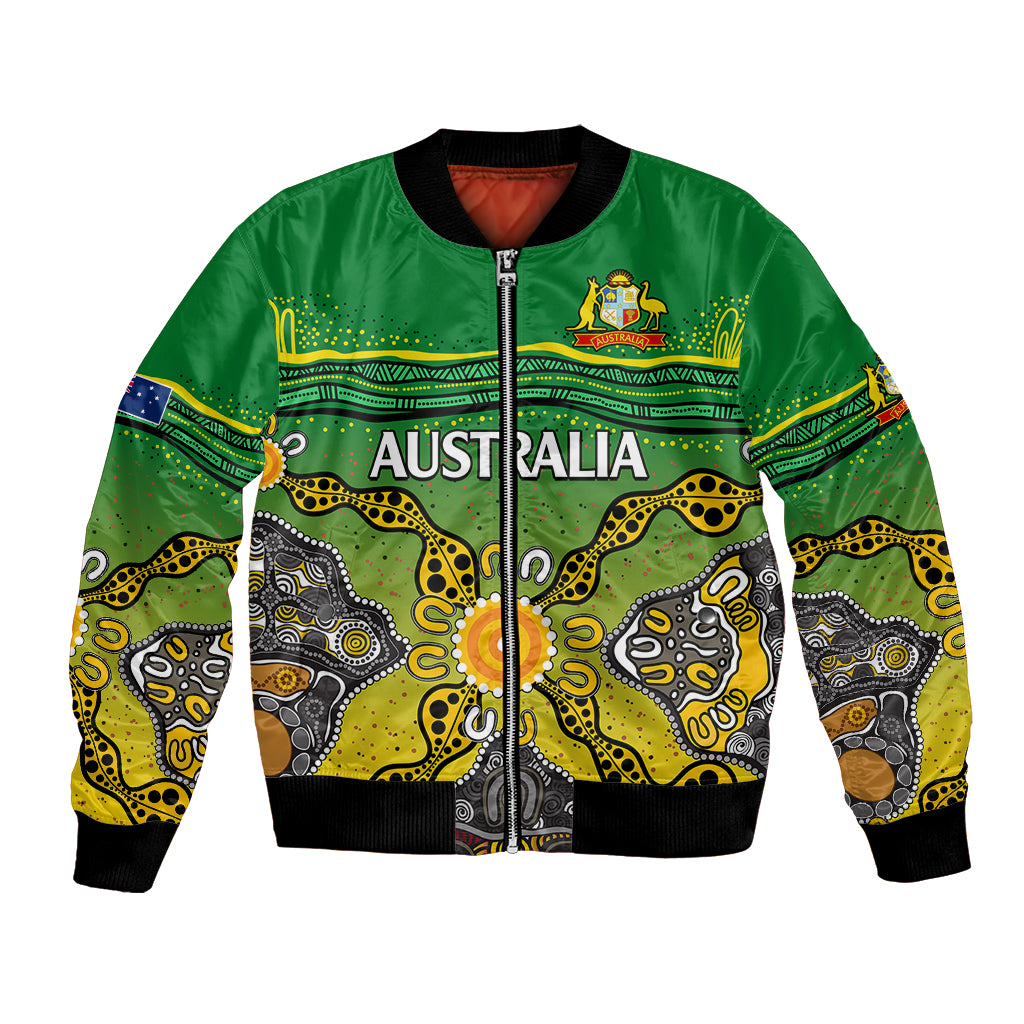 custom-text-and-number-australia-cricket-bomber-jacket-aboriginal-dots-style