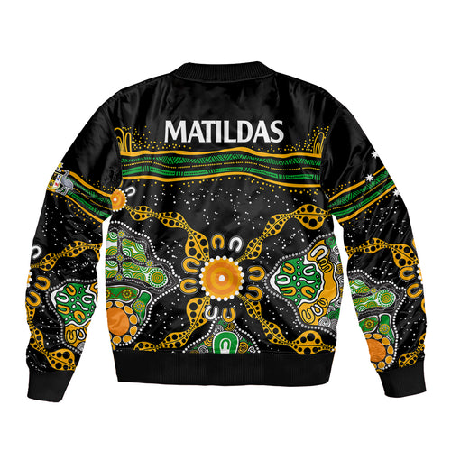matildas-australia-soccer-bomber-jacket-aboriginal-dots-style