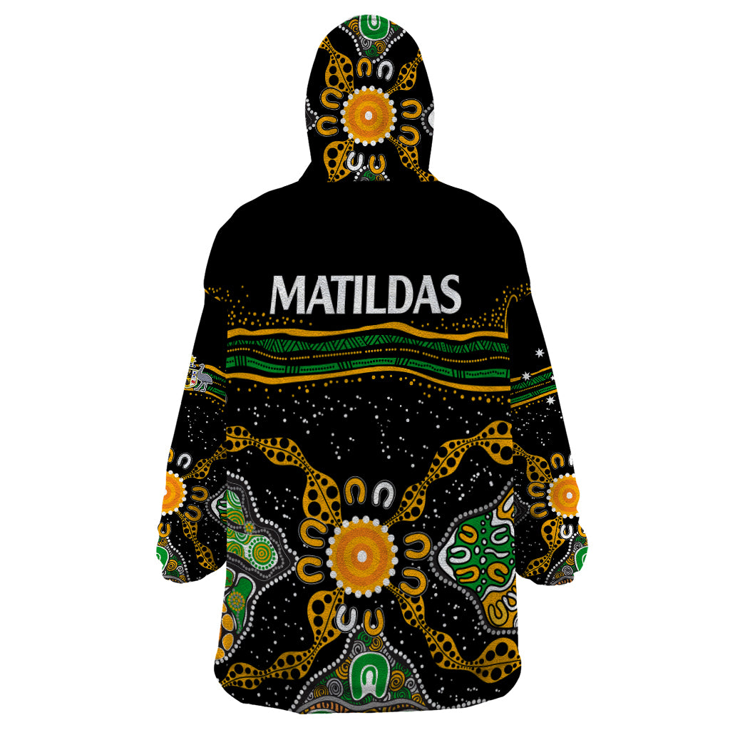 matildas-australia-soccer-wearable-blanket-hoodie-aboriginal-dots-style