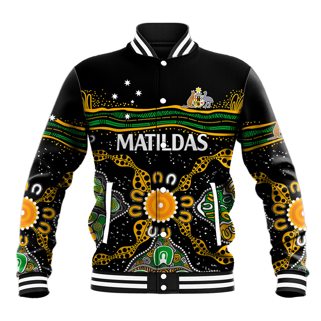 custom-text-and-number-matildas-australia-soccer-baseball-jacket-aboriginal-dots-style