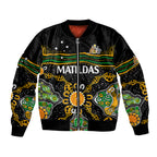 custom-text-and-number-matildas-australia-soccer-bomber-jacket-aboriginal-dots-style
