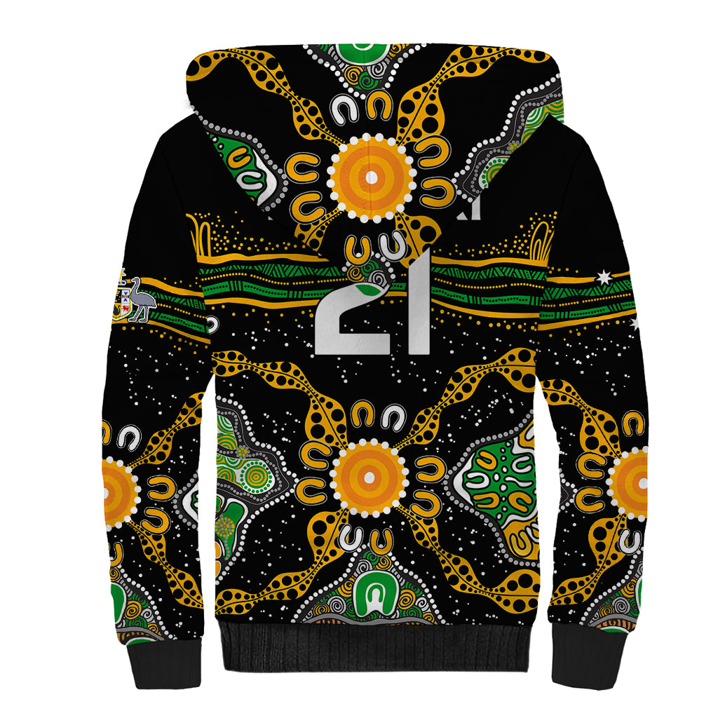 custom-text-and-number-matildas-australia-soccer-sherpa-hoodie-aboriginal-dots-style