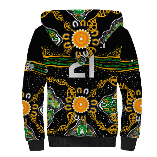 custom-text-and-number-matildas-australia-soccer-sherpa-hoodie-aboriginal-dots-style