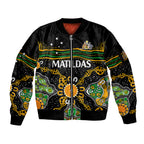 custom-text-and-number-matildas-australia-soccer-sleeve-zip-bomber-jacket-aboriginal-dots-style