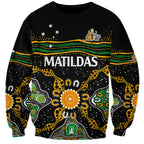 custom-text-and-number-matildas-australia-soccer-sweatshirt-aboriginal-dots-style
