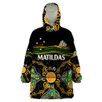 custom-text-and-number-matildas-australia-soccer-wearable-blanket-hoodie-aboriginal-dots-style