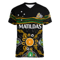 custom-text-and-number-matildas-australia-soccer-women-v-neck-t-shirt-aboriginal-dots-style