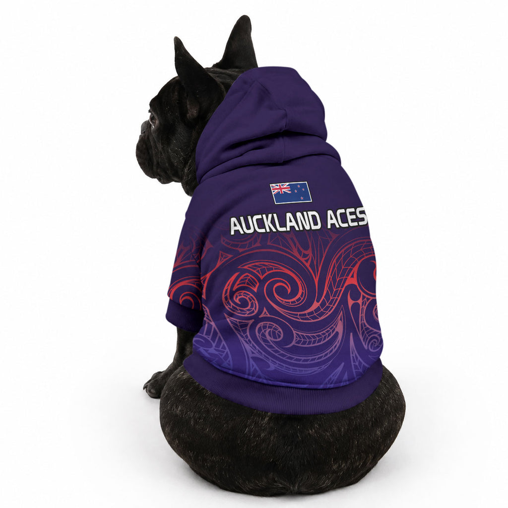 New Zealand Auckland Cricket Pet Hoodie Maori Traditional Ethnic Style