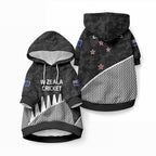 New Zealand Cricket Pet Hoodie Black Cap Sporty Style No1
