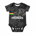 Penrith Premiers 2026 Baby Onesie Panthers Seven-Time Premiership Black