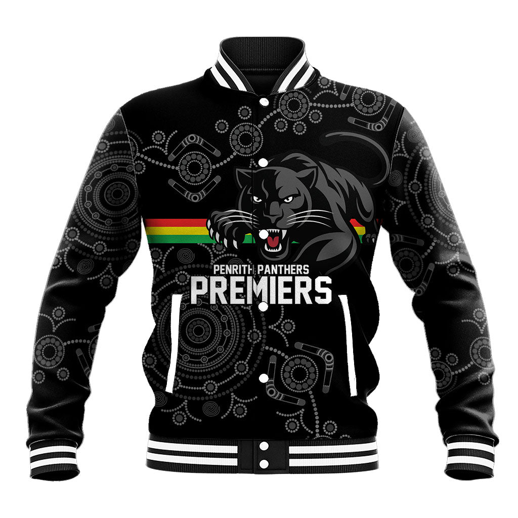 Penrith Premiers 2026 Baseball Jacket Panthers Seven-Time Premiership Black