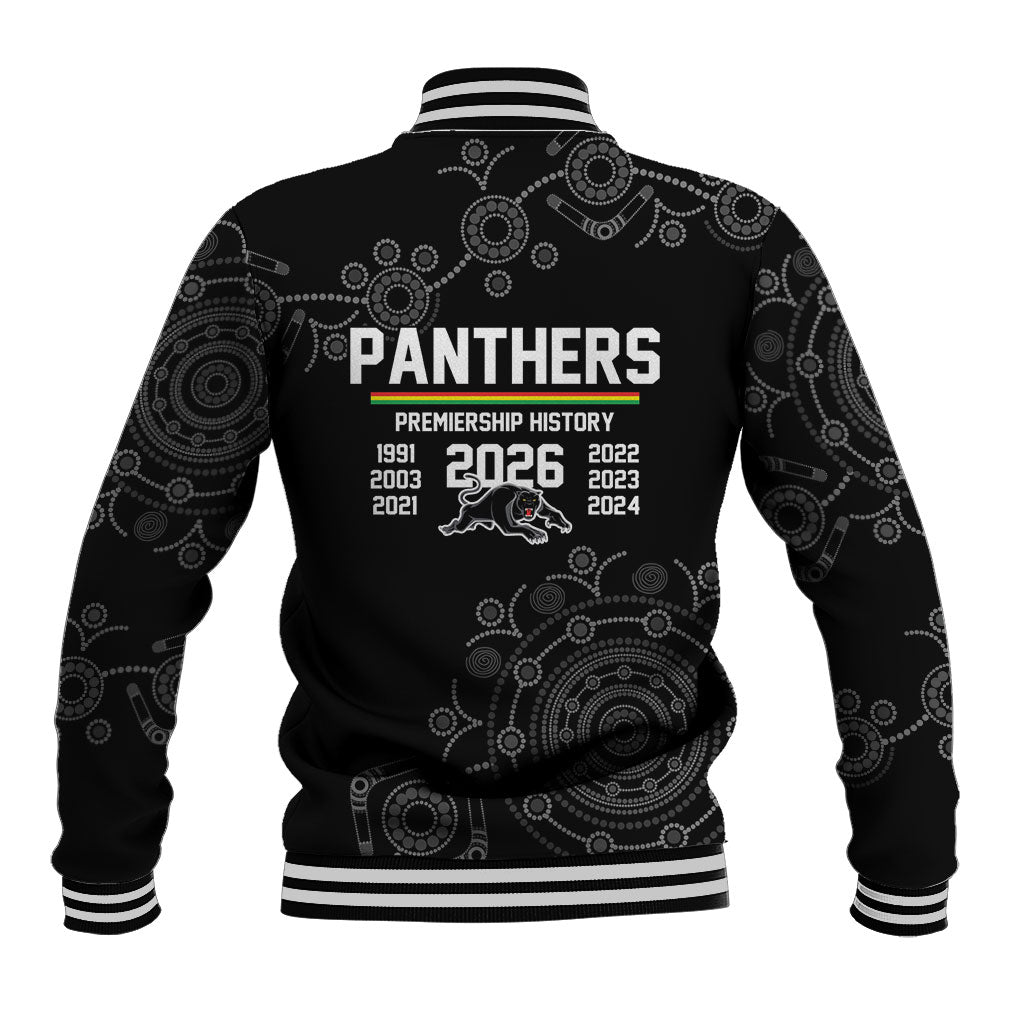 Penrith Premiers 2026 Baseball Jacket Panthers Seven-Time Premiership Black