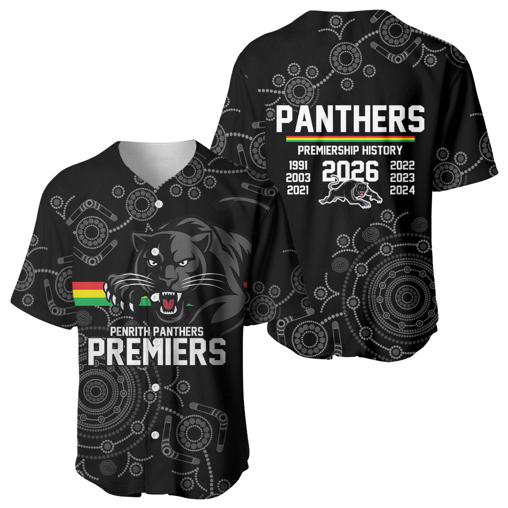 Penrith Premiers 2026 Baseball Jersey Panthers Seven-Time Premiership Black
