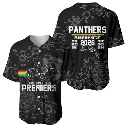 Penrith Premiers 2026 Baseball Jersey Panthers Seven-Time Premiership Black