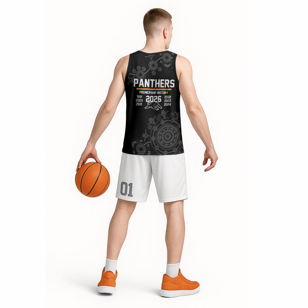 Penrith Premiers 2026 Basketball Jersey Panthers Seven-Time Premiership Black