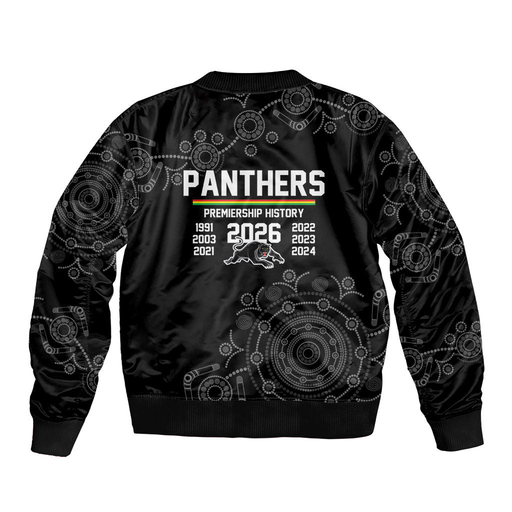 Penrith Premiers 2026 Bomber Jacket Panthers Seven-Time Premiership Black