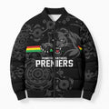 Penrith Premiers 2026 Bomber Puffer Jacket Panthers Seven-Time Premiership Black