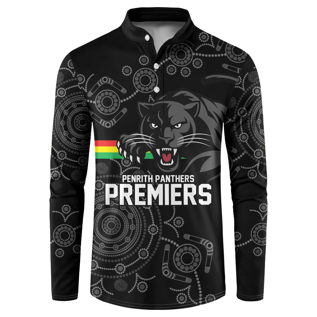 Penrith Premiers 2026 Button Sweatshirt Panthers Seven-Time Premiership Black