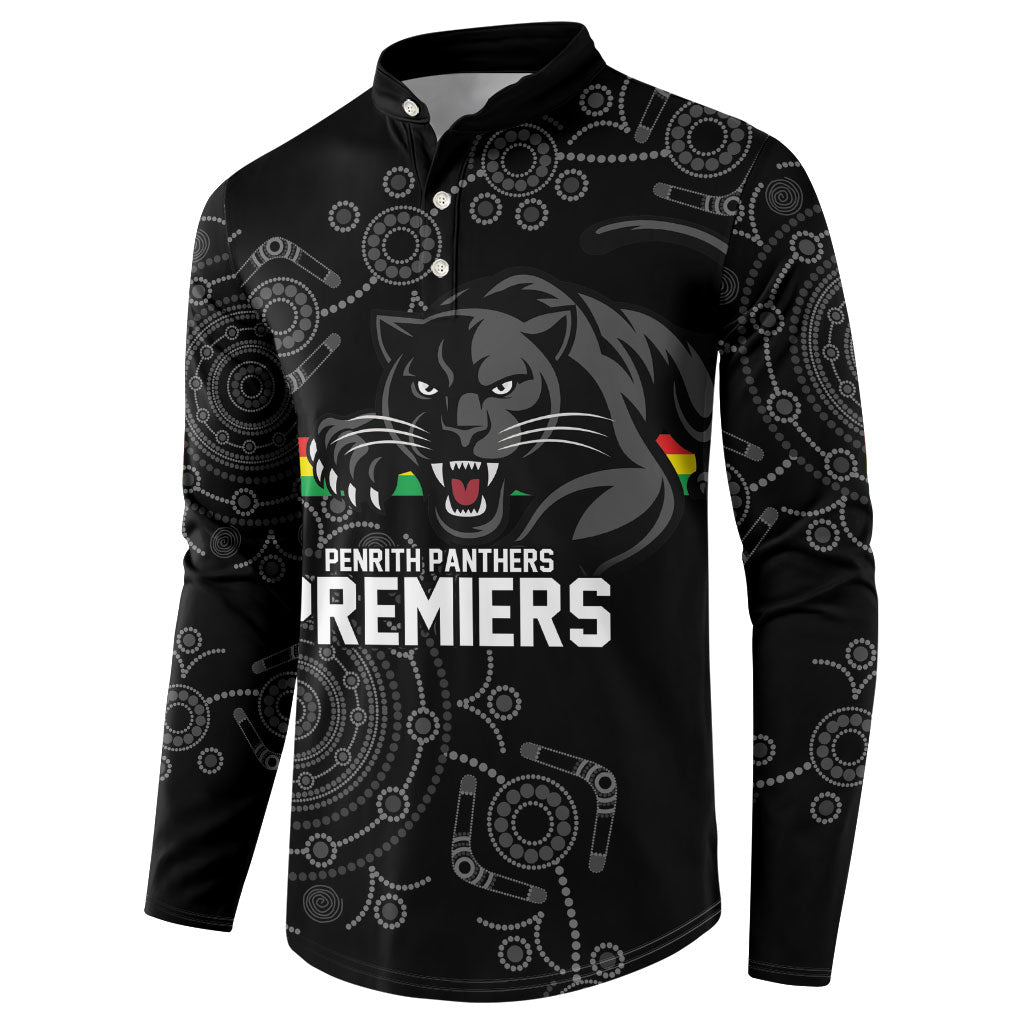 Penrith Premiers 2026 Button Sweatshirt Panthers Seven-Time Premiership Black
