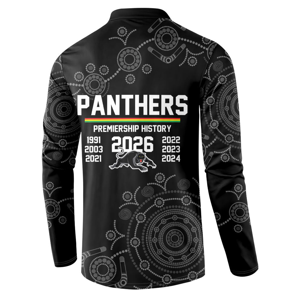 Penrith Premiers 2026 Button Sweatshirt Panthers Seven-Time Premiership Black