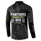 Penrith Premiers 2026 Button Sweatshirt Panthers Seven-Time Premiership Black