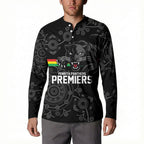 Penrith Premiers 2026 Button Sweatshirt Panthers Seven-Time Premiership Black