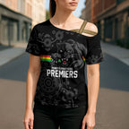 Penrith Premiers 2026 Cross Shoulder Shirt Panthers Seven-Time Premiership Black